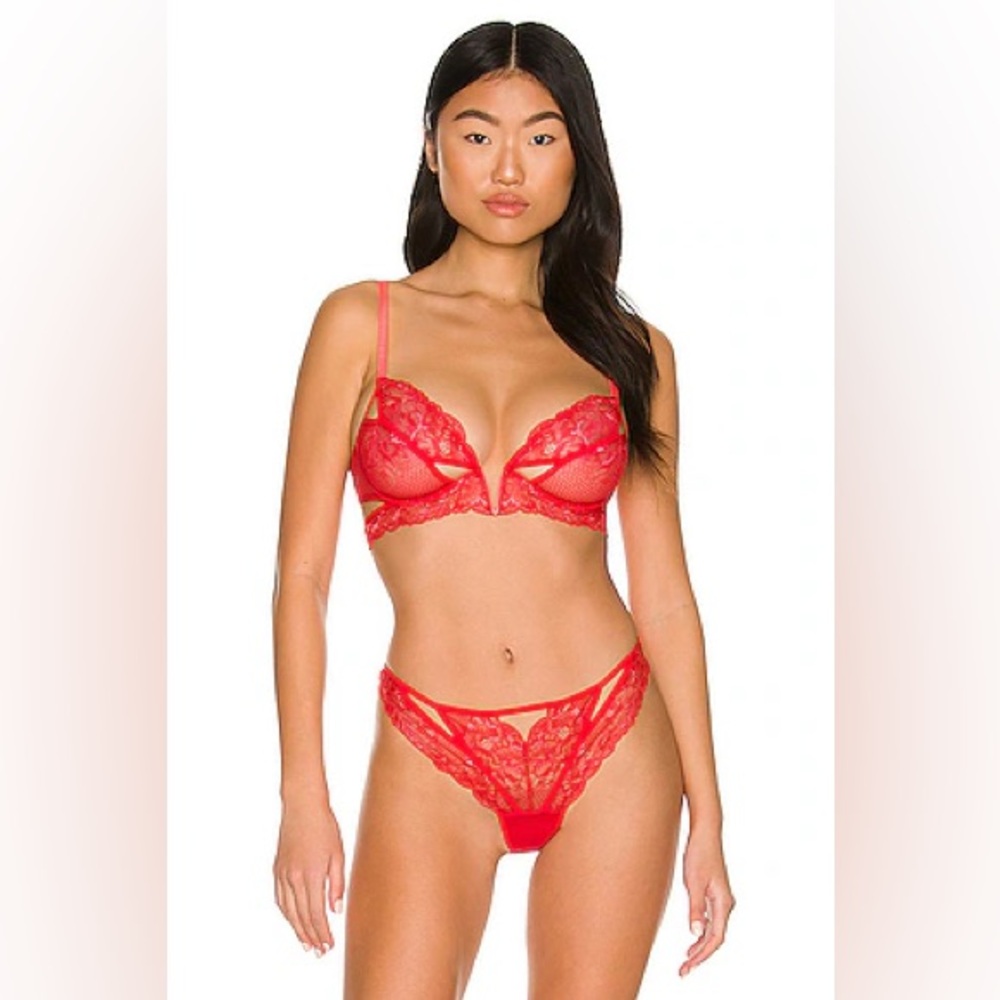 Thistle and Spire Kane Lace Bra Set Chili New